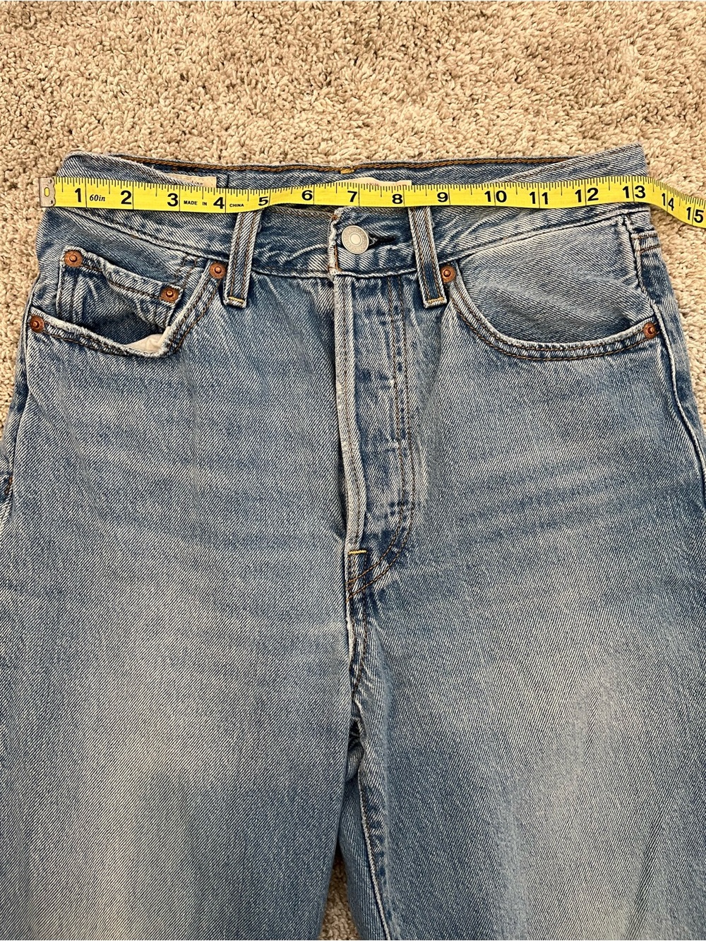 Levi's Premium Womens Ribcage Straight Jeans Size 27 High Rise Stretch 27 Inseam - Picture 6 of 11